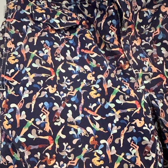 J. Crew x Liberty Swim Trunks in Liberty swimmers print- Navy/Multi- 30 - Picture 2 of 7